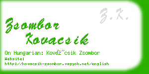 zsombor kovacsik business card